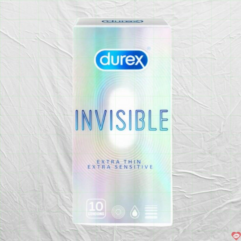 Bao cao su Durex Invisible siêu mỏng cảm giác chân thật hộp 10 