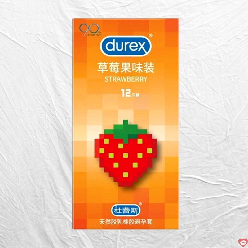 Bao cao su Durex hương dâu thơm mát 56mm hộp 12 cái giá tốt 
