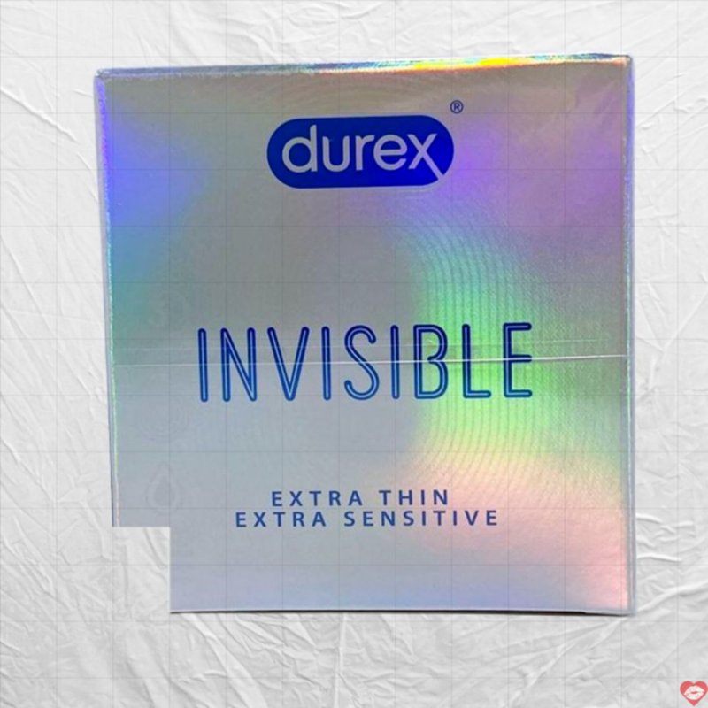 Bao cao su DUREX Invisible cao cấp an toàn siêu mỏng thoải mái 