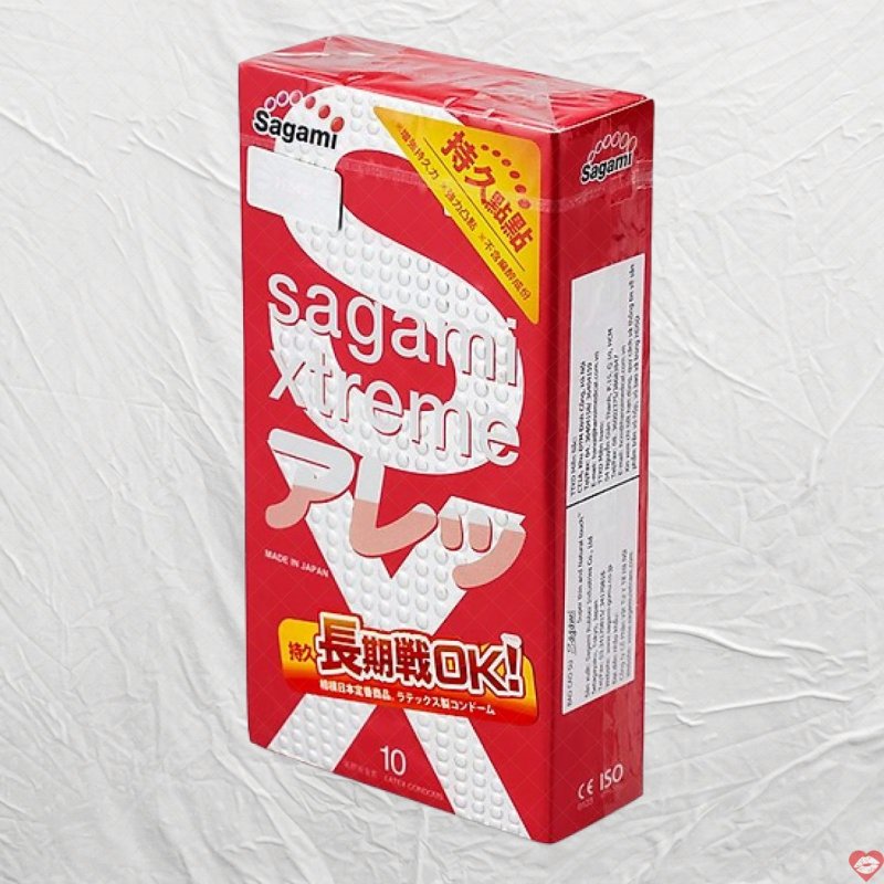 Bao Cao Su Sagami Xtreme Feel Long 10s Gân Gai Mạnh Mẽ Chống Xuất Tinh Sớm 