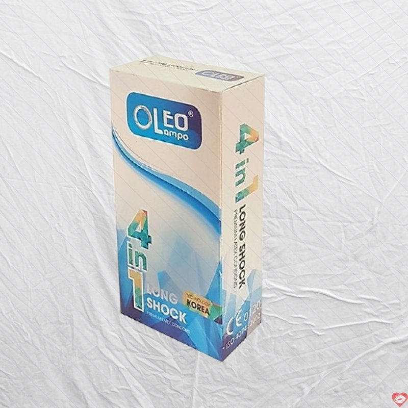 Bao cao su Oleo Lampo 4in1 kéo dài, siêu mỏng, an toàn 