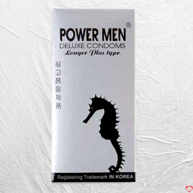 Bao cao su Powermen Longer Plus gai gân tăng khoái cảm kéo dài 