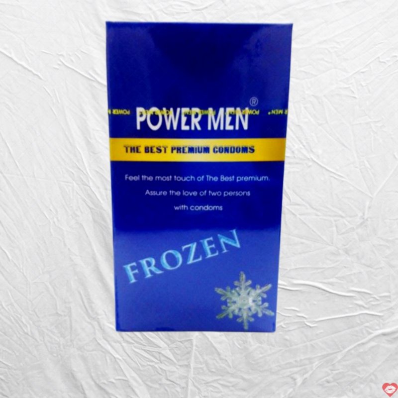 Power Men Frozen Bao cao su gai gân mát lạnh bạc hà siêu kích thích 