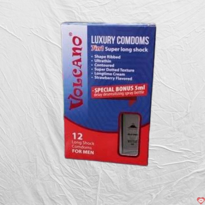 Volcano Luxury Condom 7in1 mới Đỉnh cao bảo vệ Tăng khoái cảm 