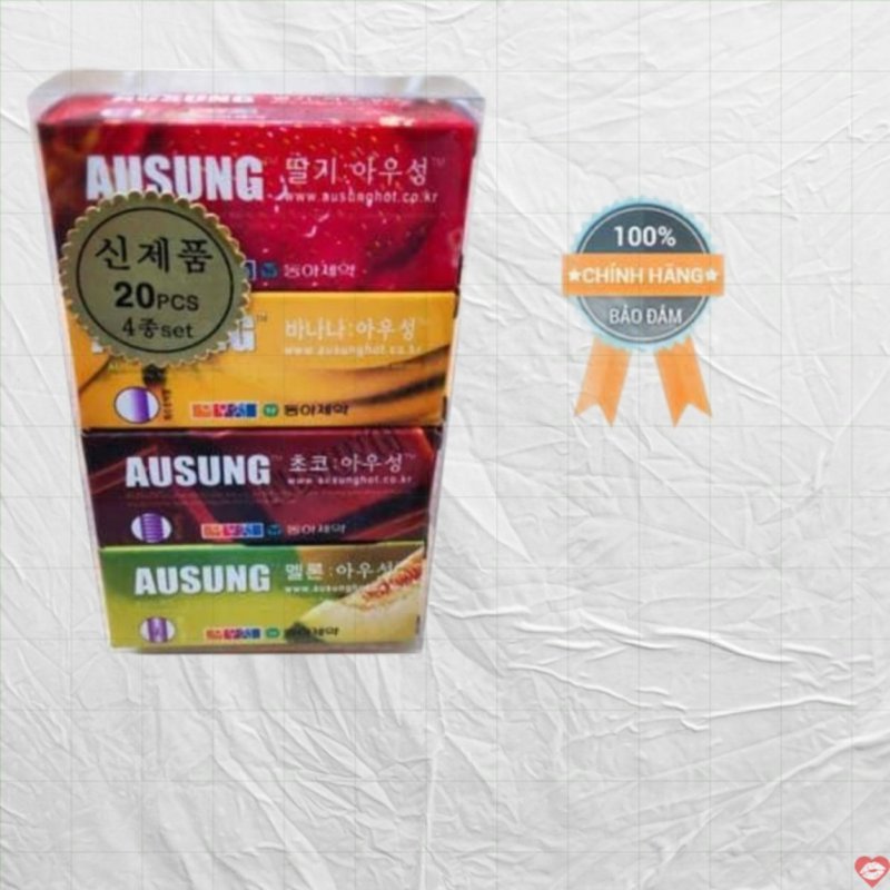 Bao Cao Su Hàn Quốc Ausung Fruity Hương Trái Cây 