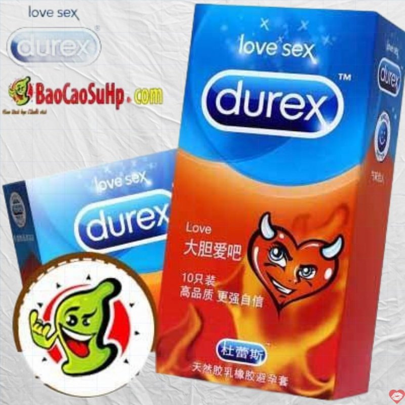 Bao cao su Durex Love gai gân hộp 12 chiếc an toàn thơm mát 