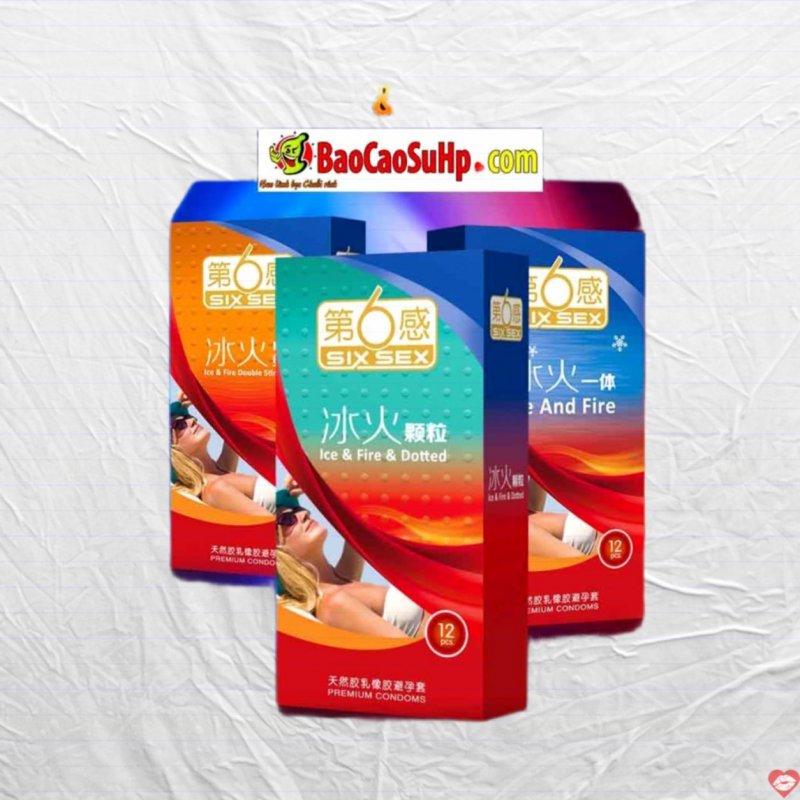 Bao cao su Sixsex gai Ice Fire kích thích mạnh mẽ 