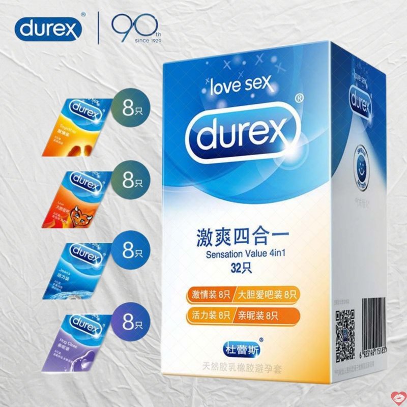 Bao cao su Durex Bold Love 32 chiếc mix mẫu mới 4 loại an toàn 