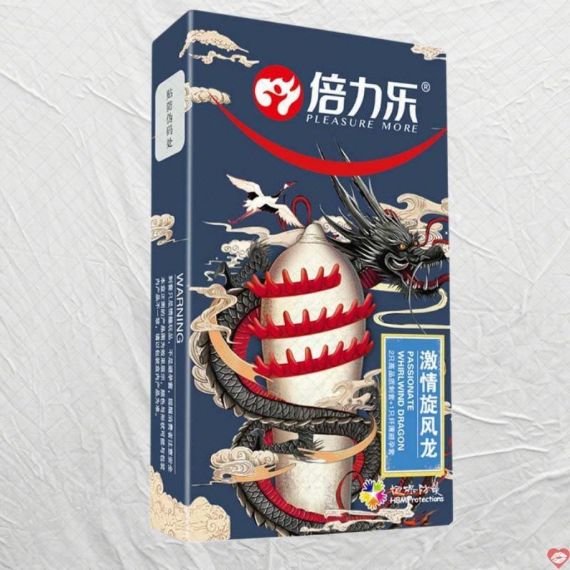 Bao cao su gai xoắn lớn Passinote Whirl Wind Dragon kích thích mạnh 