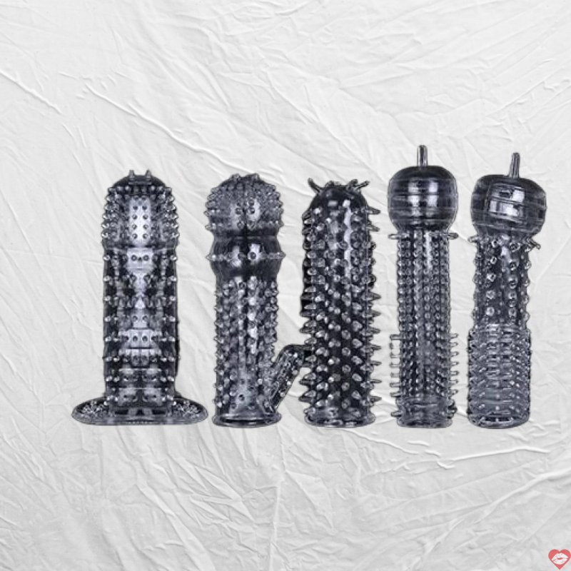 Combo bao đôn silicon siêu gân gai bi đa kiểu trong suốt kích thích 