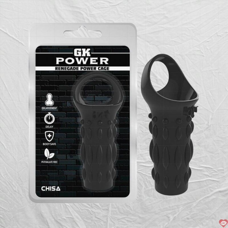 Bao cao su đôn dên Chisa Renegade Power Cage Black siêu bền, an toàn 