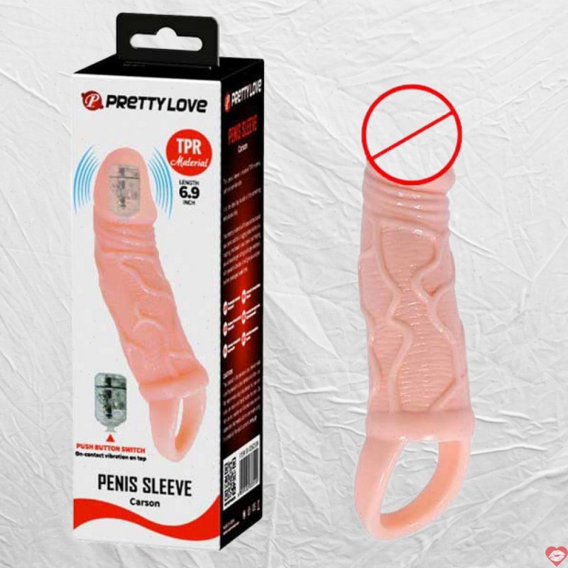 Bao Cao Su Đôn Dên Pretty Love 6.9 inch Rung Đầu Có Quai Đeo
