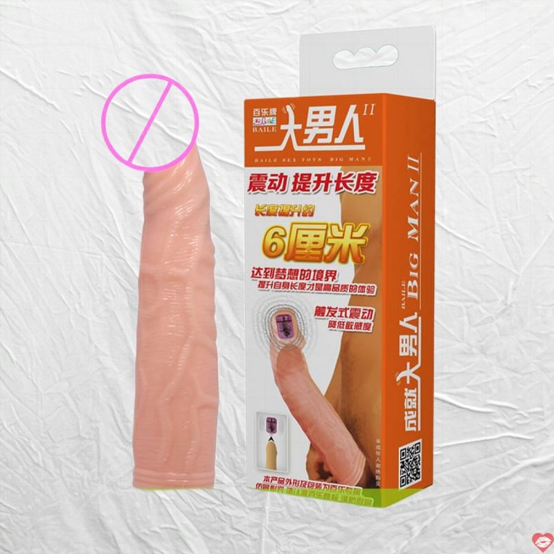 Bao cao su đôn dên 6cm rung đầu Baile Big Man