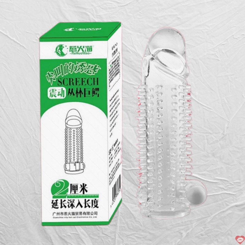 Bao cao su đôn dên thân gai đầu trơn Screech có rung