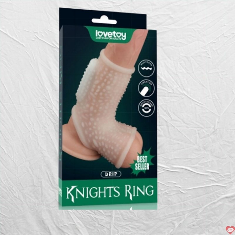 Khúc đôn silicon tròng bìu Lovetoy gai nhám có rung