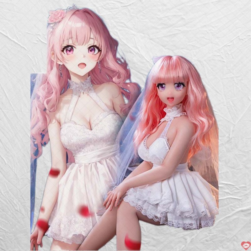 Búp bê tình dục đầy đủ tay chân Anime Bianca cô dâu xinh xắn 88cm Silicone