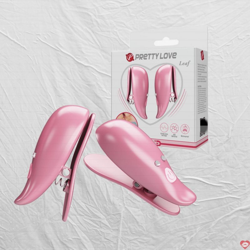 Máy massage Pretty Love Leaf kẹp núm vú 10 chế độ rung kích thích cực mạnh 