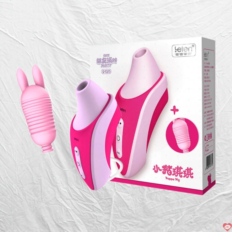Máy bú mút Leten Peppa Pig 012B kèm trứng rung tai thỏ