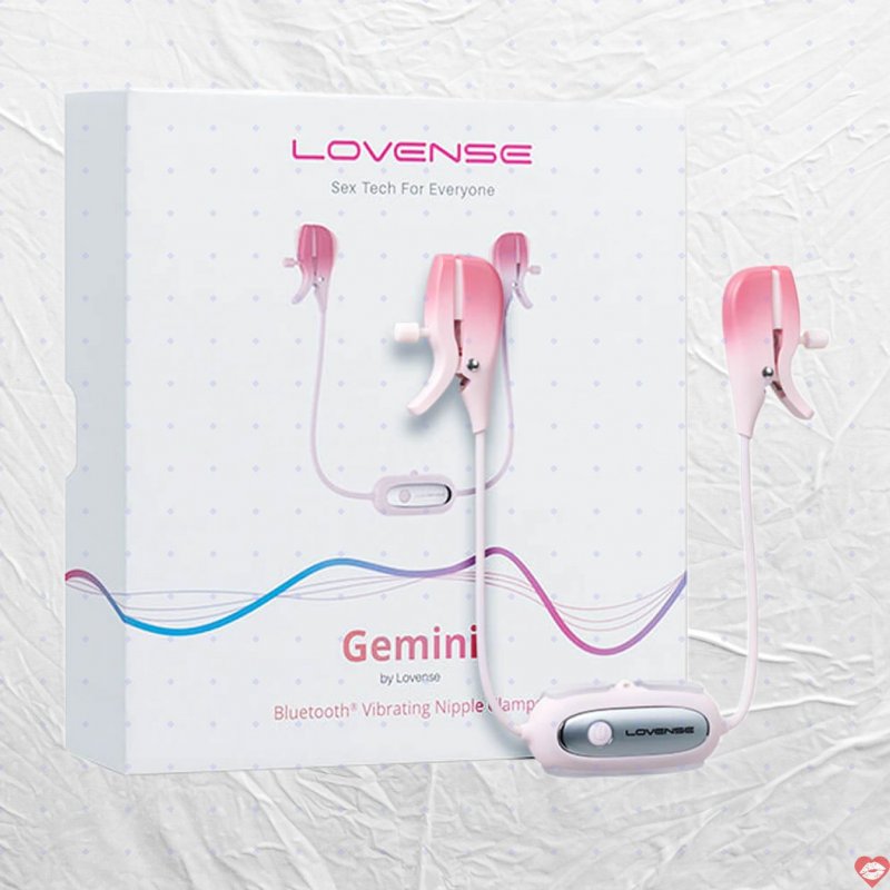 Máy massage kẹp vú Lovense Gemini điều khiển qua app kích thích điểm G