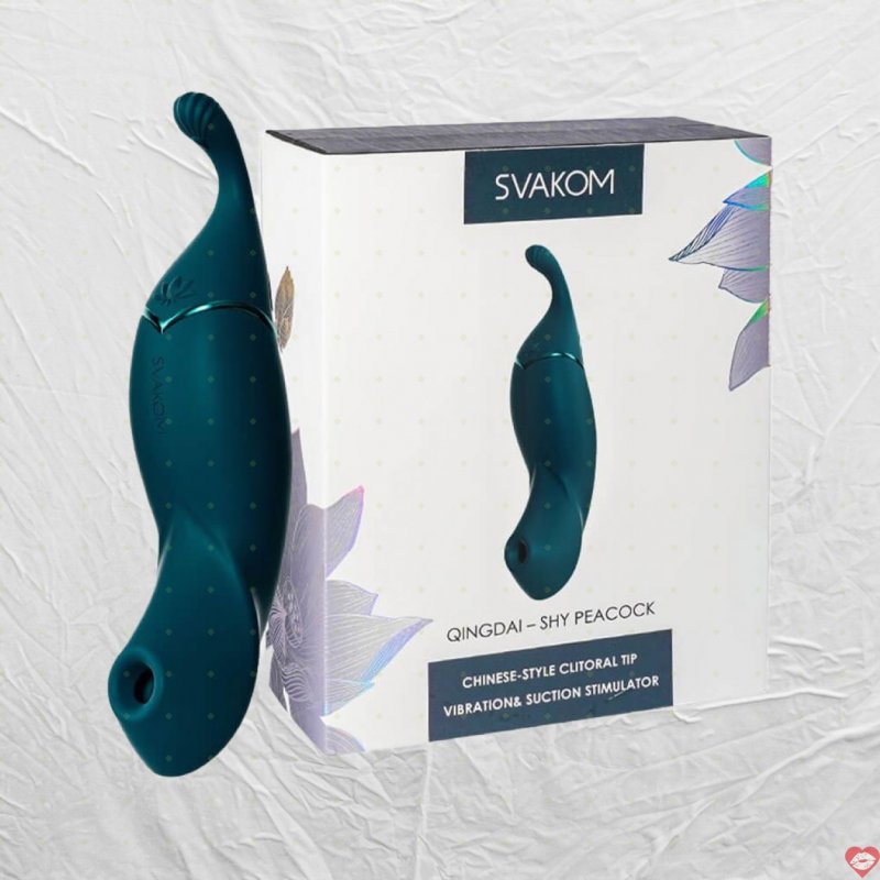 Máy massage Svakom Qingdai Shy Peacock rung hút 2 đầu kích thích điểm G