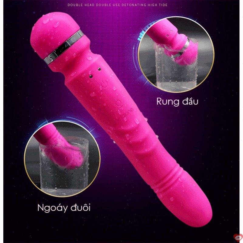 Chày Rung Kích Thích Điểm G  Đầu Rung Đuôi Ngoáy Siêu Mạnh  Sưởi Ấm - Nalone Yoni