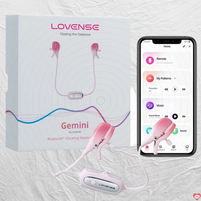 Máy Massage Kẹp Núm Vú Siêu Rung - Điều Khiển Điện Thoại Toàn Thế Giới - Lovense Gemini