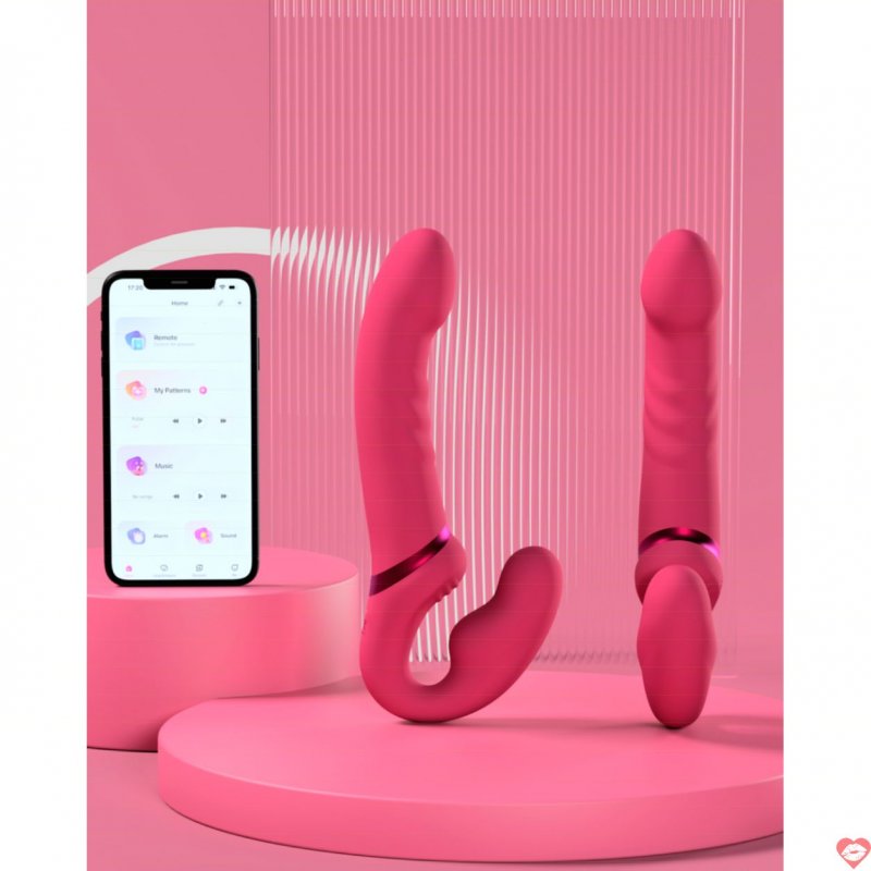 Dương Vật Giả 2 Đầu Siêu Rung Cho LESBIAN Điều Khiển App 