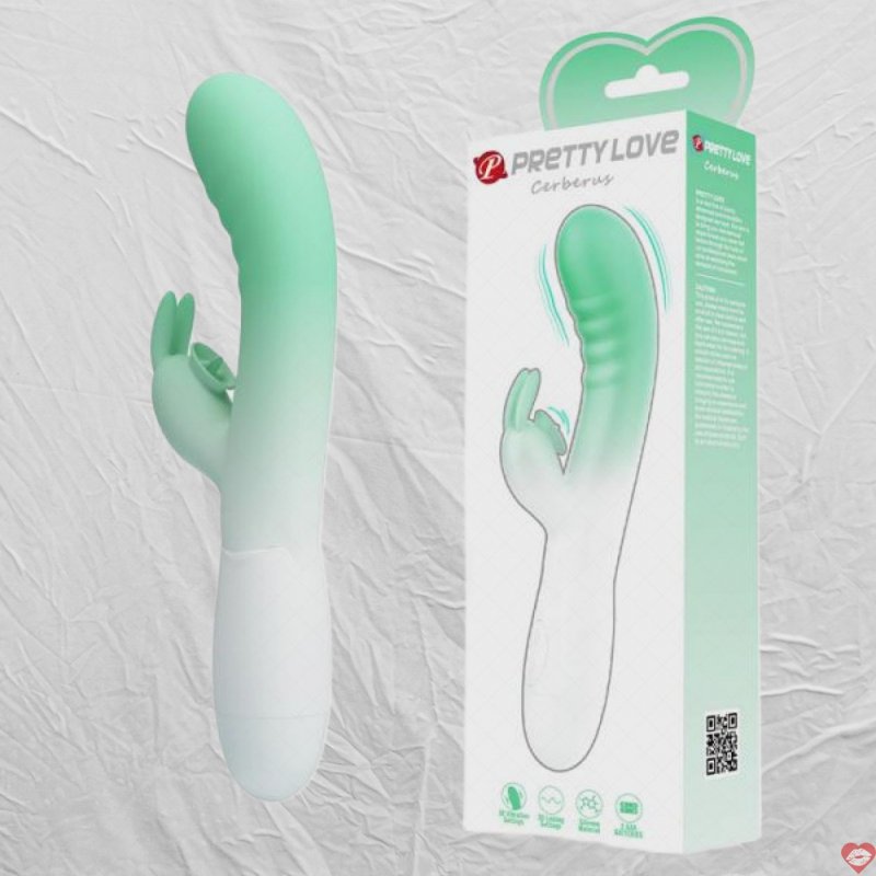 Dương vật giả Pretty Love Cerberus máy massage tai thỏ 30 chế độ kích thích