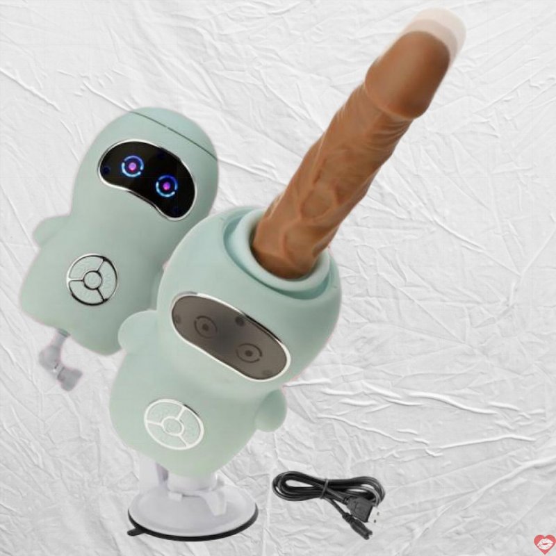 Dương vật giả rung thụt sưởi ấm Fking Machine Wanle Ares đế gắn tường robot thỏ