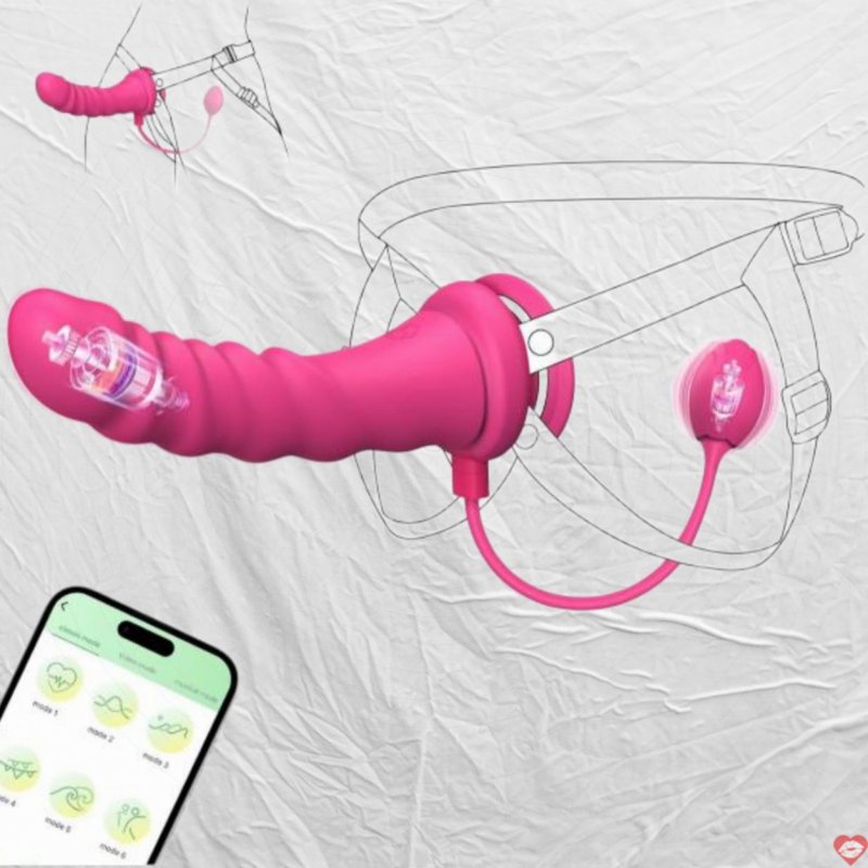 Dương Vật Giả Có Dây Đeo Rung Điều Khiển Qua App Love Spouse Cho Les