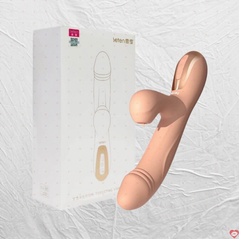 Dương vật giả đa năng Leten Thrusting Vibrator nhánh phụ có lưỡi liếm hút