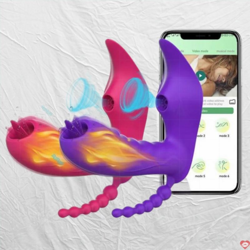 Dương vật giả 3 trong 1 Love Spouse rung liếm hút kết nối Bluetooth điều khiển qua app