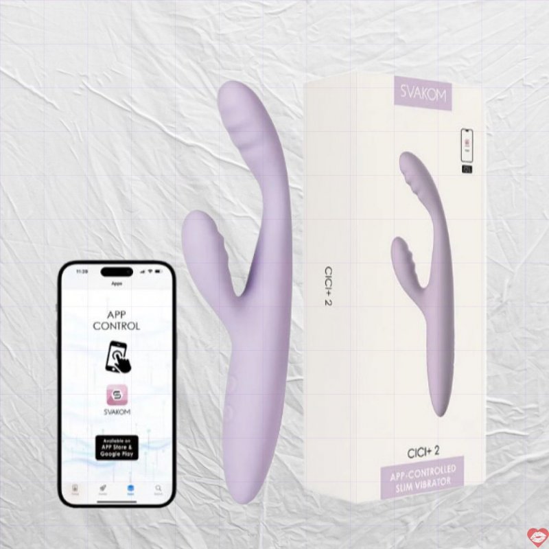 Dương vật giả Svakom Cici Plus 2 thiết kế nhánh rung kích thích kết hợp App