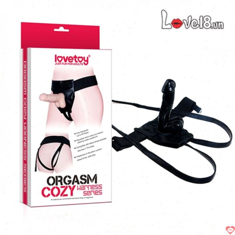 Đai da Lovetoy lỗ gắn dương vật cho nữ les, chất lượng cao 