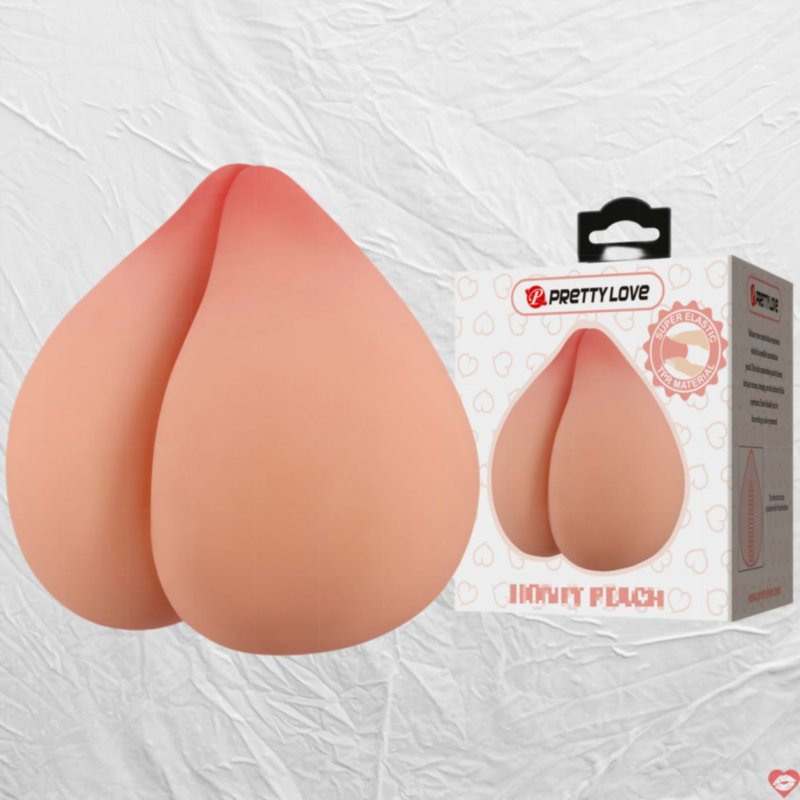 Âm đạo giả PrettyLove   Honey Peach hình quả đào silicon nguyên khối siêu mềm