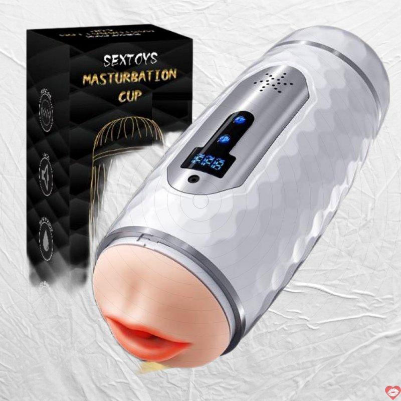Âm đạo giả Masturbation Cup rung máy bú mút thổi kèn cho nam giới