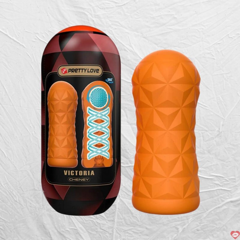 Âm đạo giả Pretty Love Victoria Cheney cốc thủ dâm cầm tay xoay 360 độ