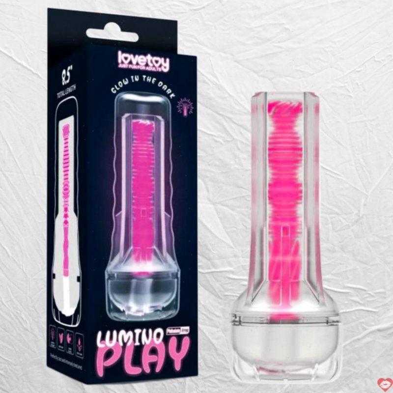 Âm đạo giả như thật Lovetoy Lumino Play Glow Pink silicon trong suốt phát quang