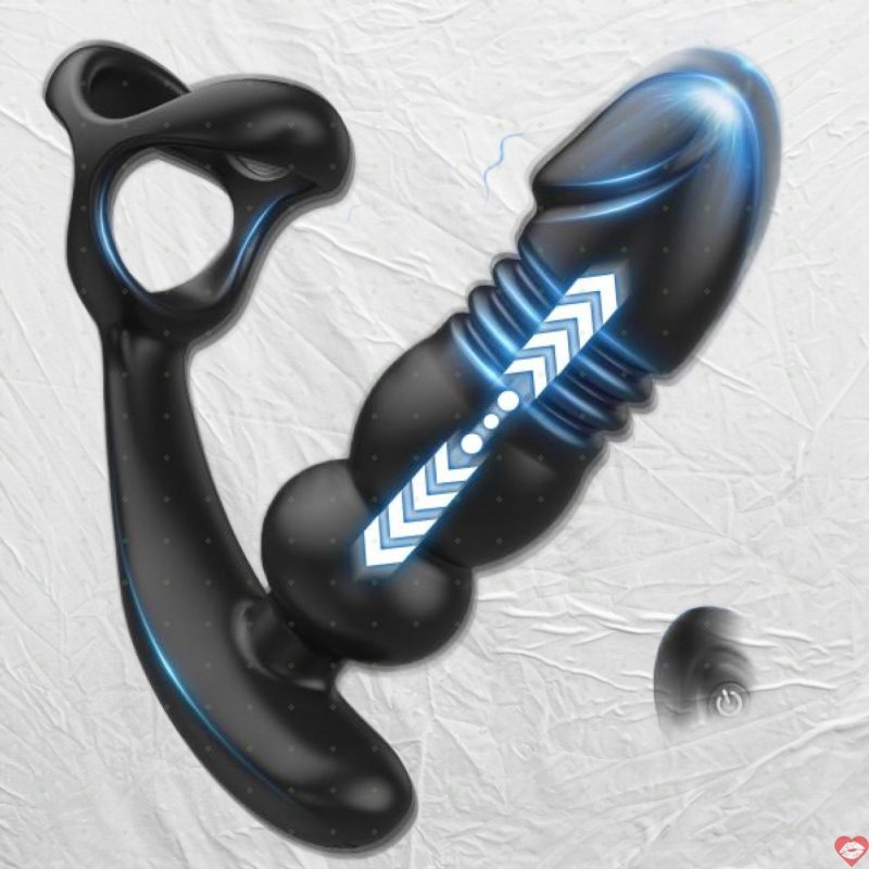 Phích cắm hậu môn Z-Shen Touch Girl Toyshcool rung thụt kèm vòng đeo bìu dương vật