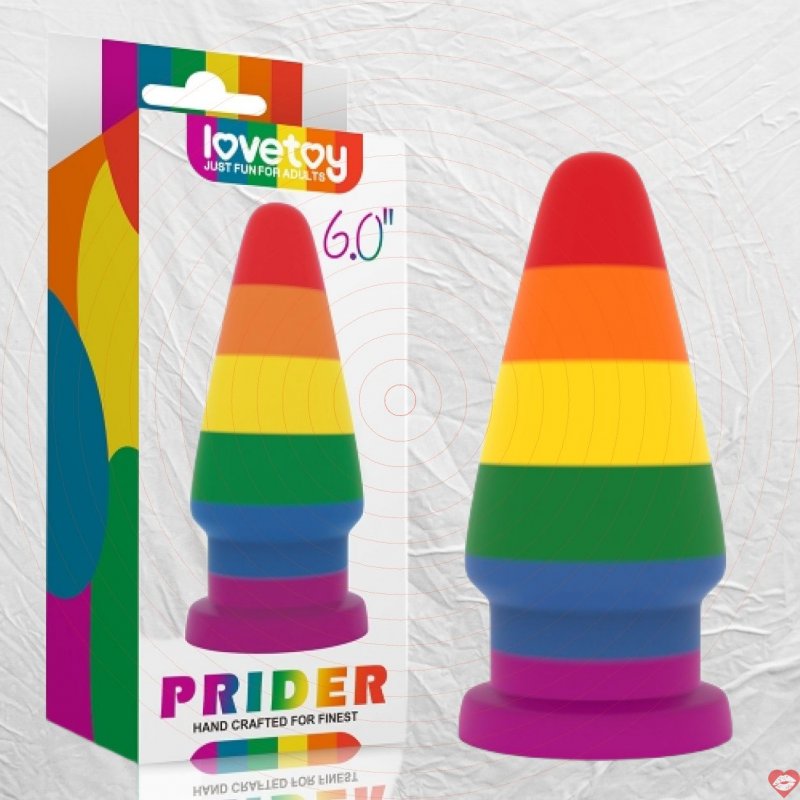 Phích Cắm Hậu Môn Silicon 7 Màu Siêu Mềm Mịn - Lovetoy Prider 6in