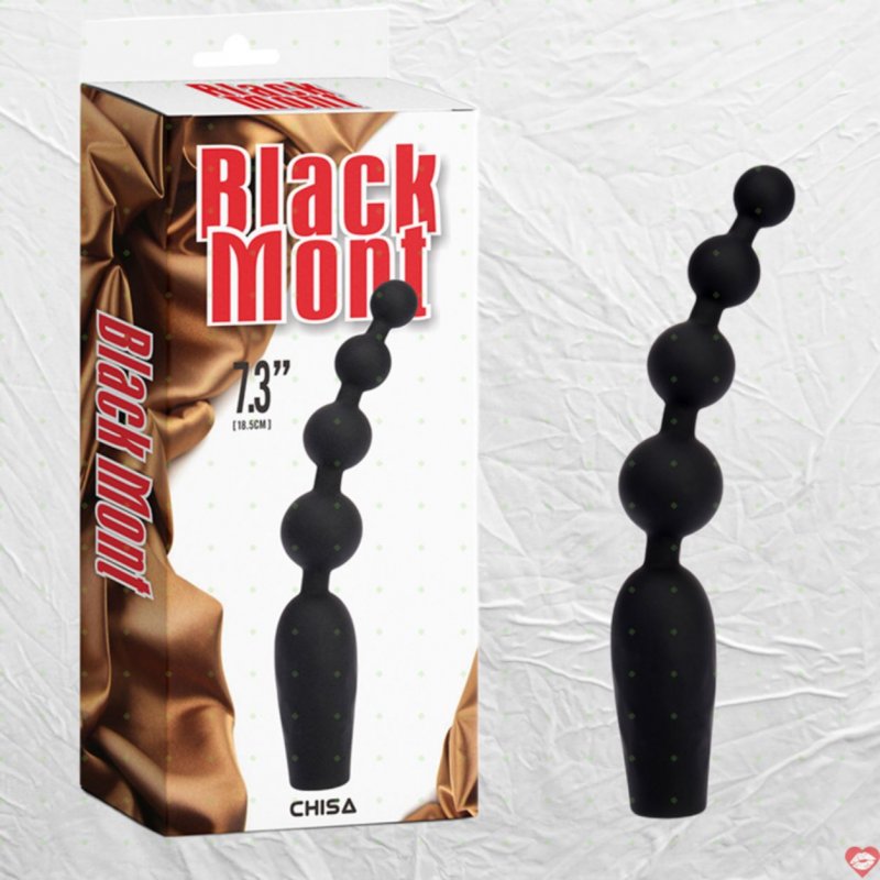 Que Rung Hình Chuỗi Hạt - Kích Thích Hậu Môn - Pin Sạc - Black Mont