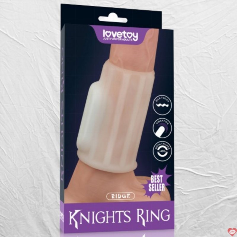 Bao Cao Su Đôn Dên Khúc - Có Gân - Rung - Mềm Mịn - Knights Ring Lovetoy USA