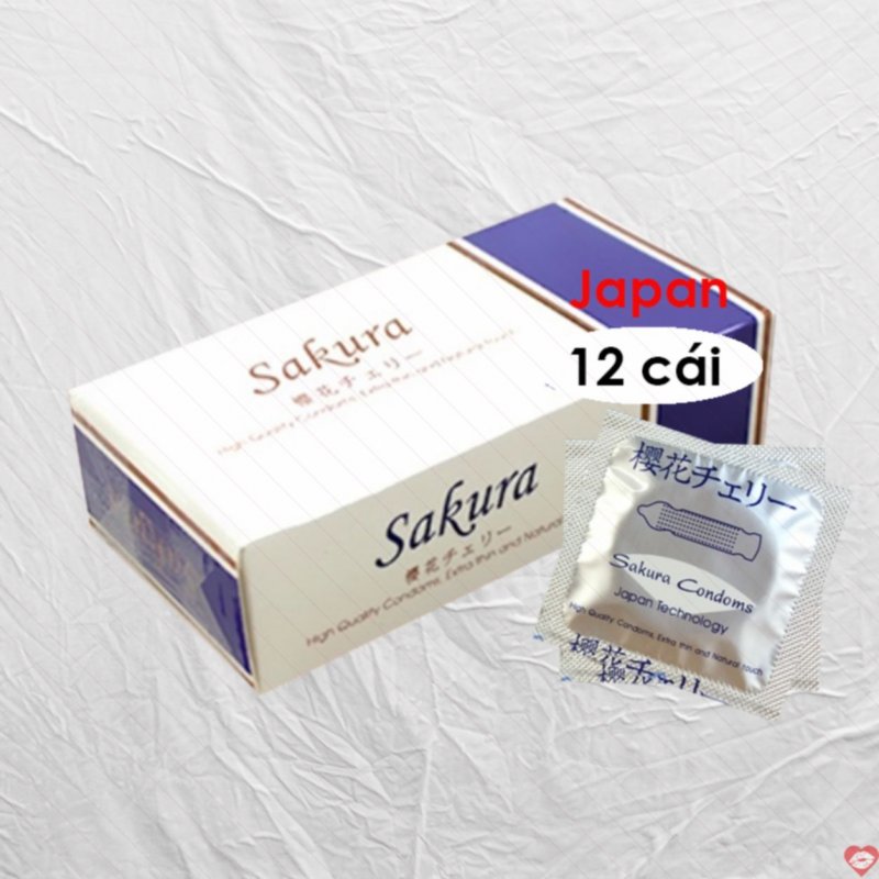 Bao cao su Sakura Nhật Bản hộp 12 siêu mỏng an toàn giá tốt 