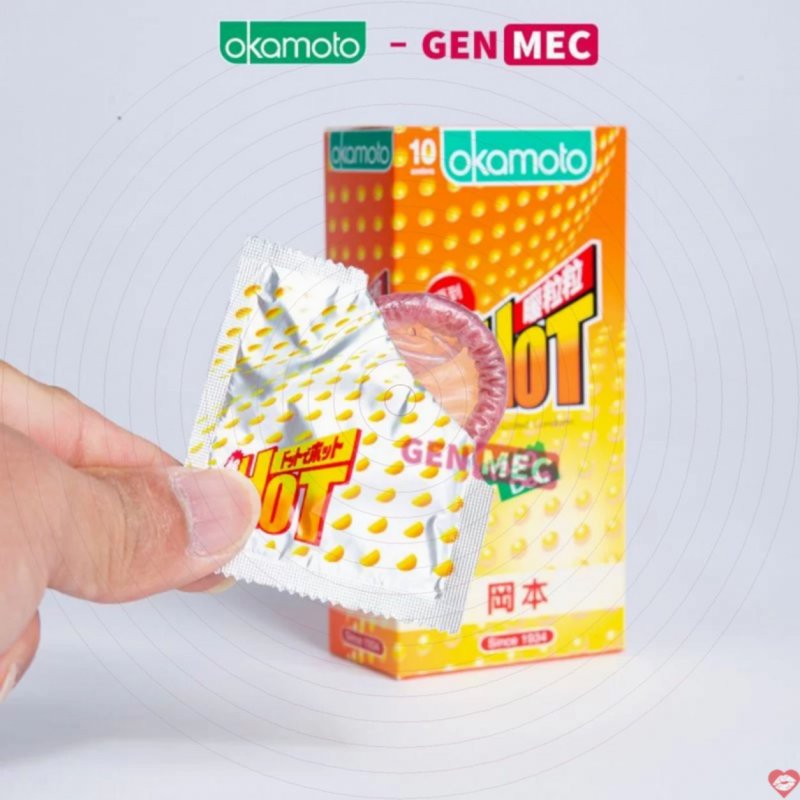 Okamoto Dot De Hot Nhật Bao Cao Su Gai Li Kéo Dài Xuất Tinh 