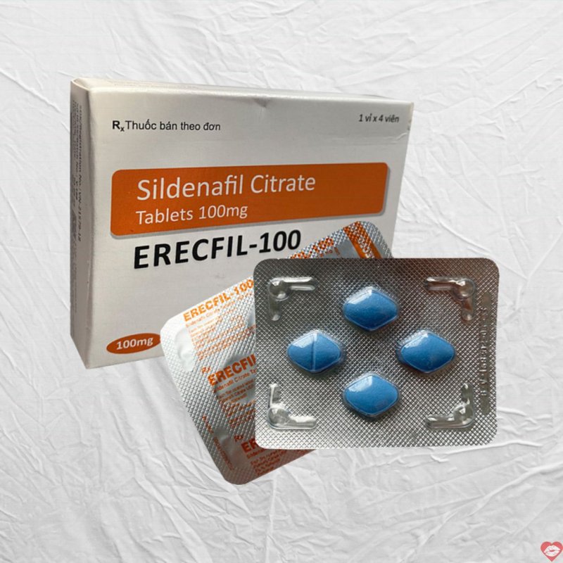Erecfil-100 Sildenafil 100mg tăng cường sinh lý mạnh mẽ, chống xuất tinh 