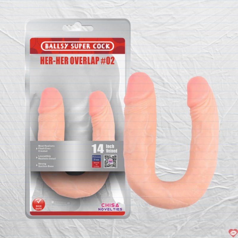 Dương vật giả 2 đầu Chisa Her-Her Overlap 02 siêu mềm mại 