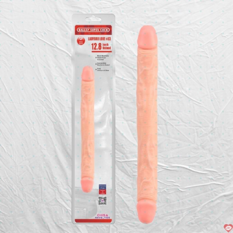 Dương Vật Giả 2 Đầu Chisa Ballsy Super 12.8 inch Kích Thích Đôi 