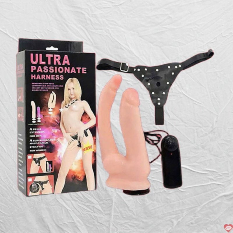 Dây Đeo Dương Vật 2 Đầu Ultra Passionate Harness Rung Kích Thích 