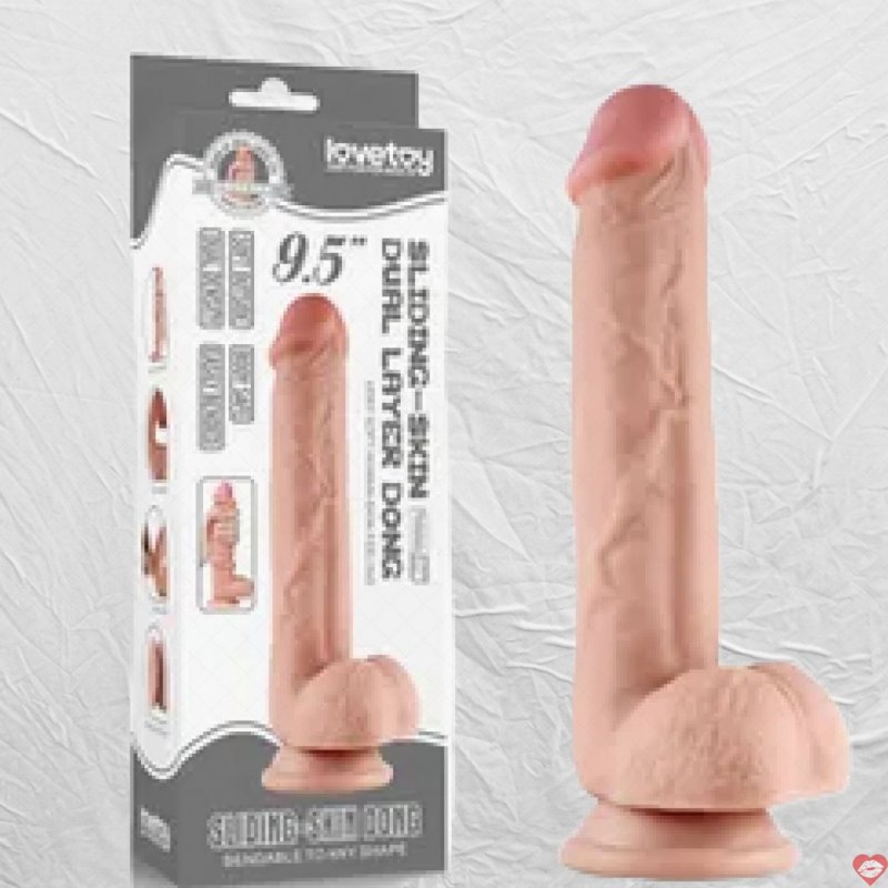 Tha hồ lên đỉnh với dương vật giả gắn tường da trượt Lovetoy 9 inch
