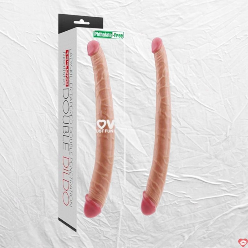 Dương vật giả 2 đầu King Size mềm mại Lovetoy Ladykiller kích thích 